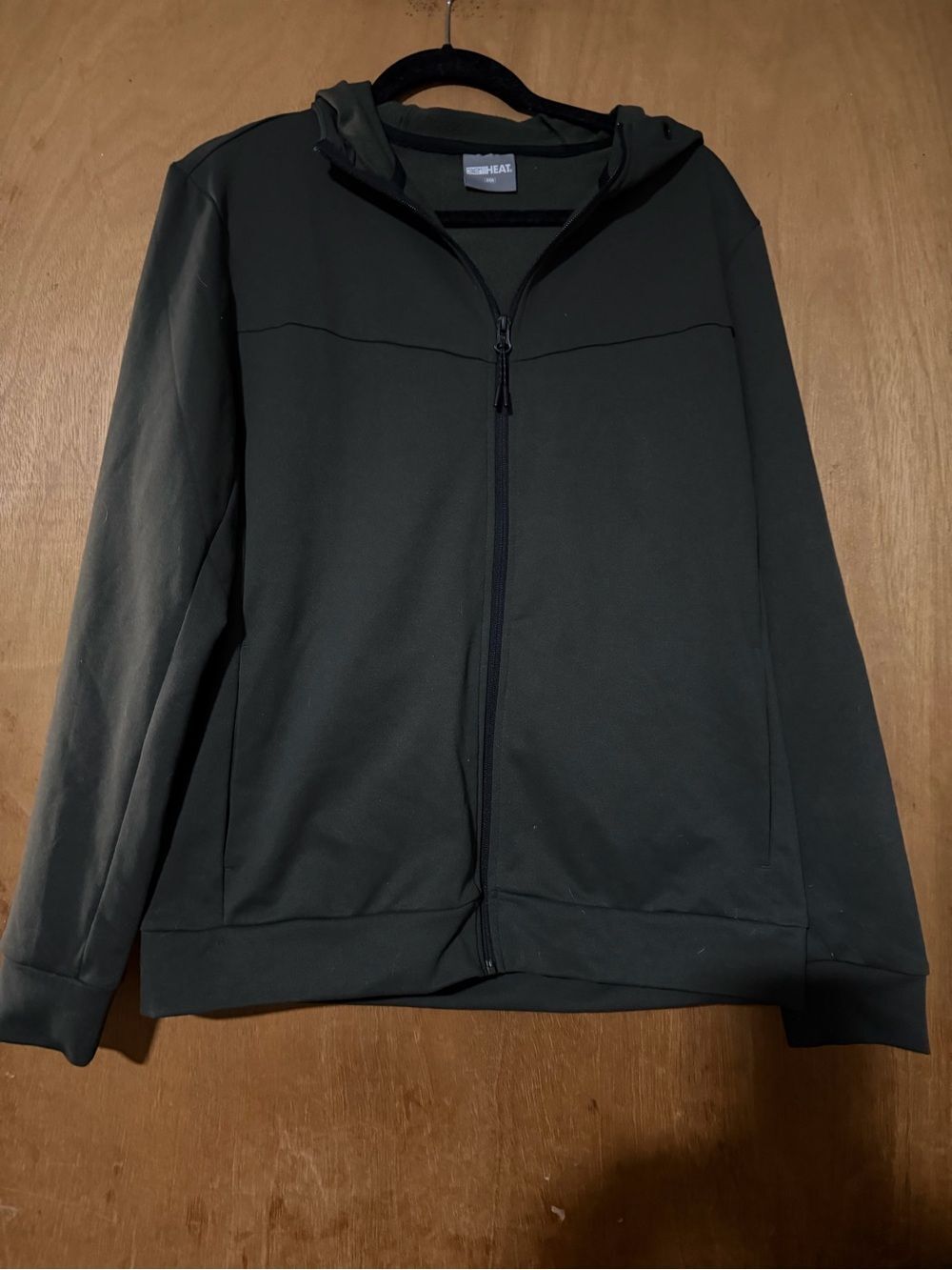 32 Degree Heat Men's Dark Green Full Zip Up Sweatshirt Size Small